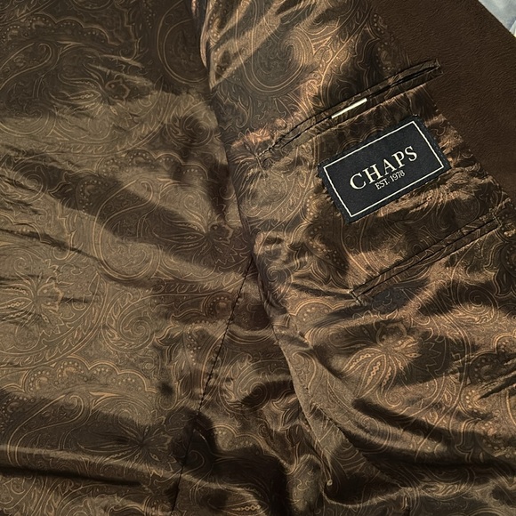 Chaps 44R Suide Brown Sport Coat - Picture 2 of 3